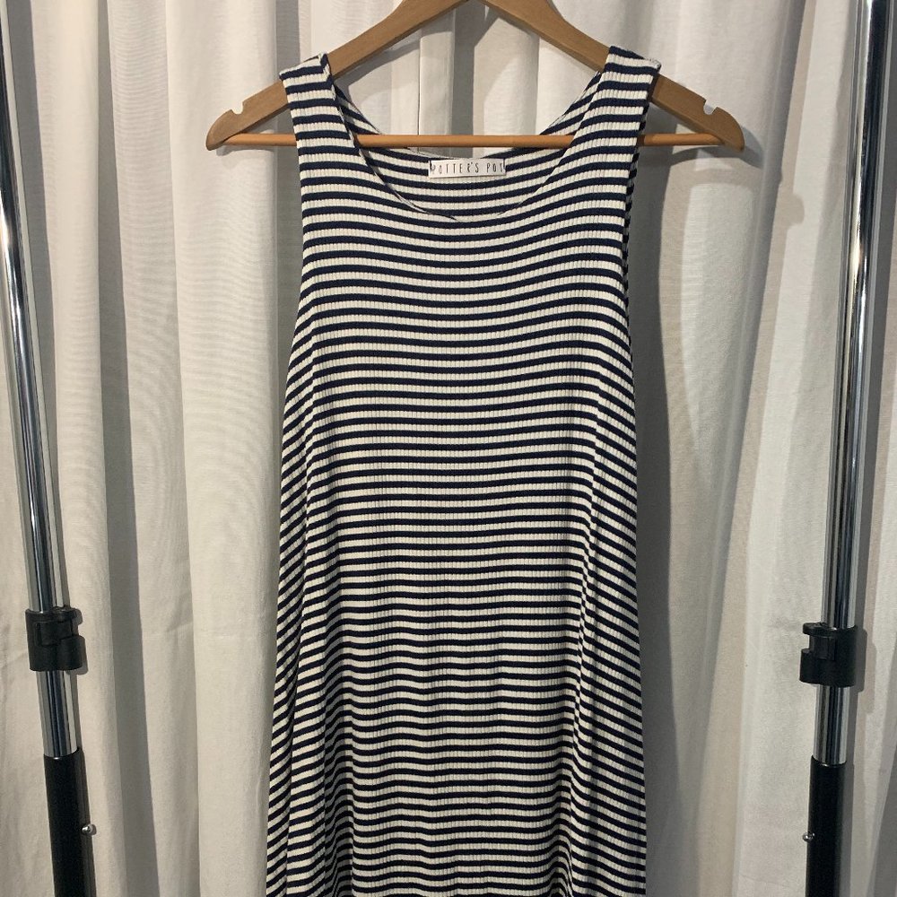 Navy and White Striped dress!